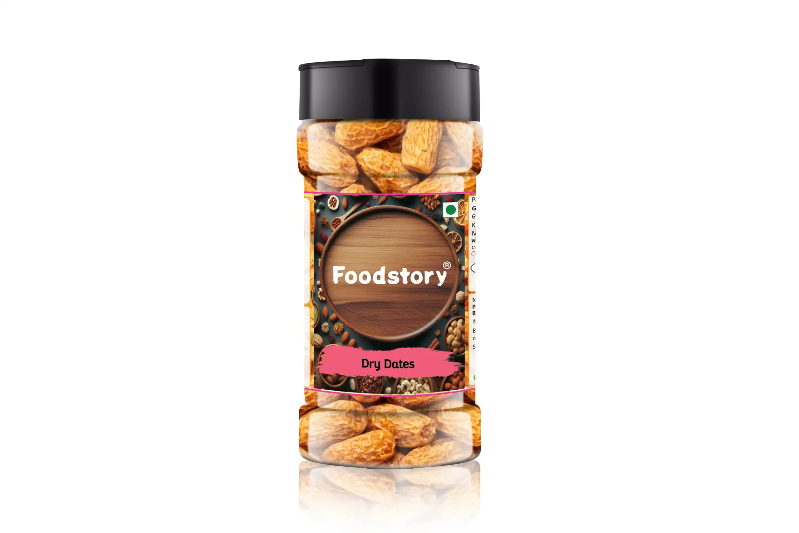 dry dates front Foodstory Premium Dry Dates (Khajoor) – Naturally Sweet, Kharik - Image 1
