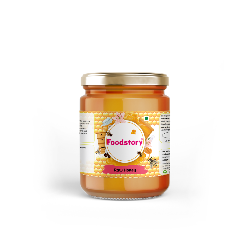 Free_Honey_Jar_Reduced.png Foodstory Raw Honey – Natural & Unprocessed - Image 1