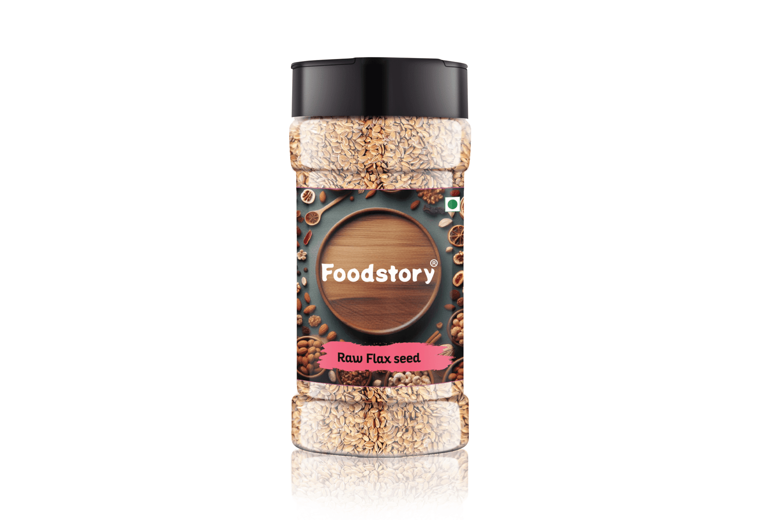 Raw-flax-seed-Front-side-min-scaled-1.png Foodstory Flax Seeds – Pure & Natural - Image 1